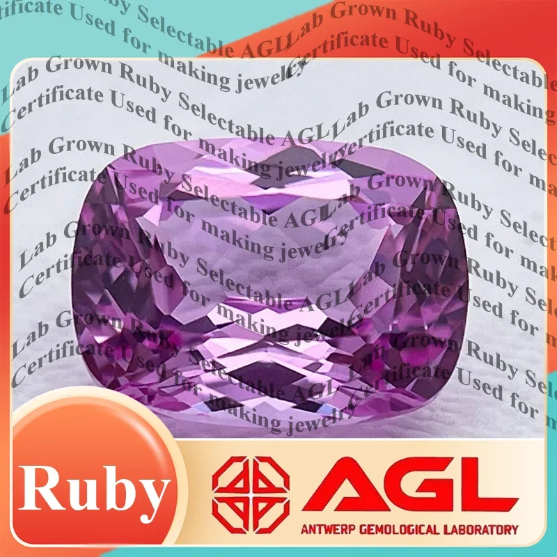 L-Lab Grown Sapphire Ruby Paraiba Padparadscha Cobalt Spinel Rectangle Cushion Cut Beads for Diy Jewelry Making with Certificate