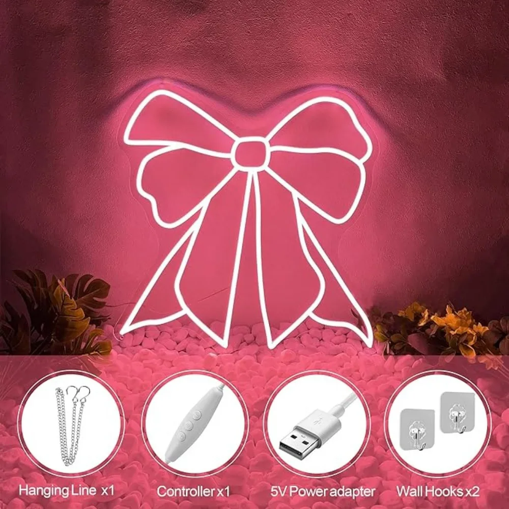Arco rosa led sinal de néon personalizado quarto da menina sinal de luz de néon casa parede dormitório salão de beleza decoração festa presentes para menina