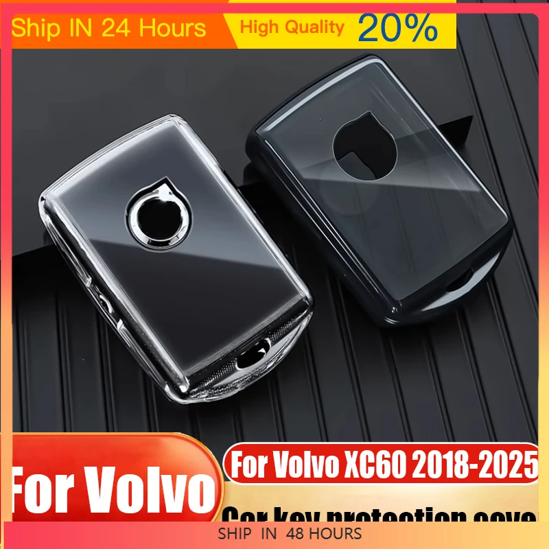 New TPU all inclusive transparent car key case car decoration products scratch resistant and wear-resistant For Volvo XC60 2018-