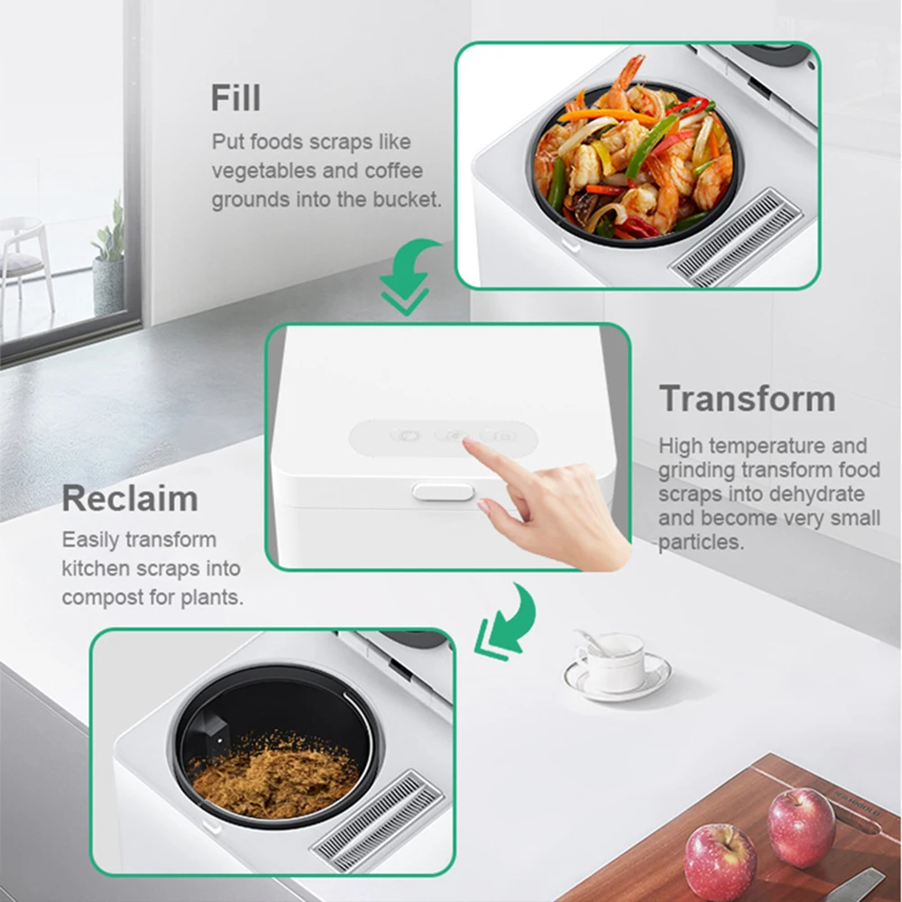 Fully Automatic Intelligent Trash Can Kitchen Garbage Disposer Kitchen Waste Crusher