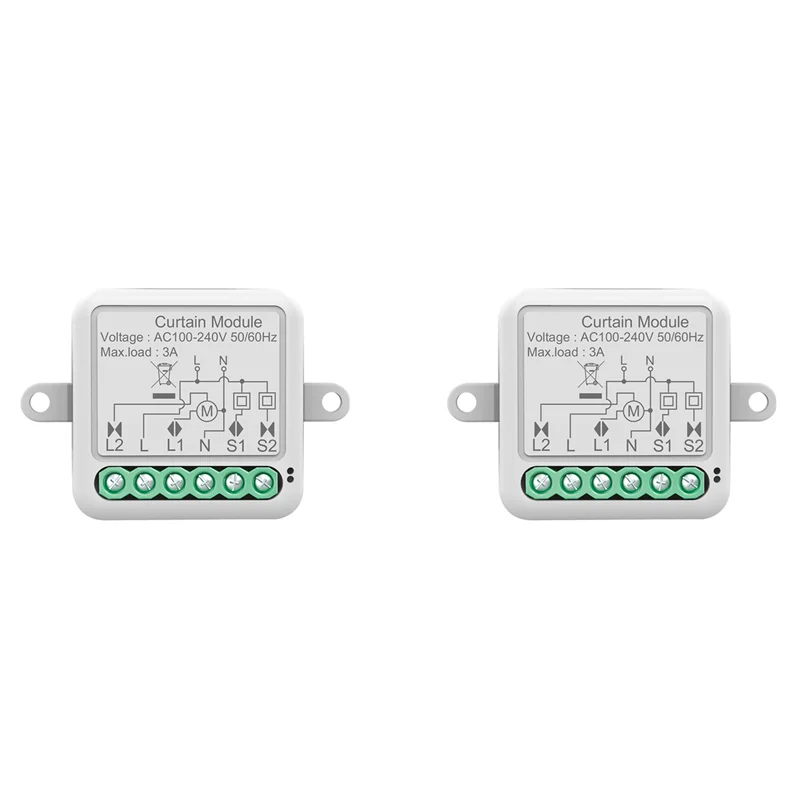 

2X Tuya Zigbee Smart Curtain Switch Module Intelligent Circuit Breaker Support APP Remote Control For Curtain Switch