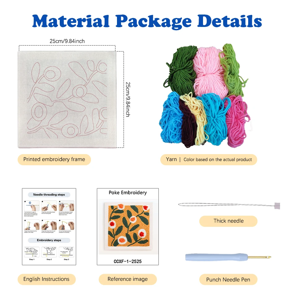 جاتيزتوري لكمة إبرة التطريز أطقم طقم تطريز الكبار الحرف عبر الابره طقم تطريز لتقوم بها بنفسك لوازم الحرف الخياطة الغزل #4