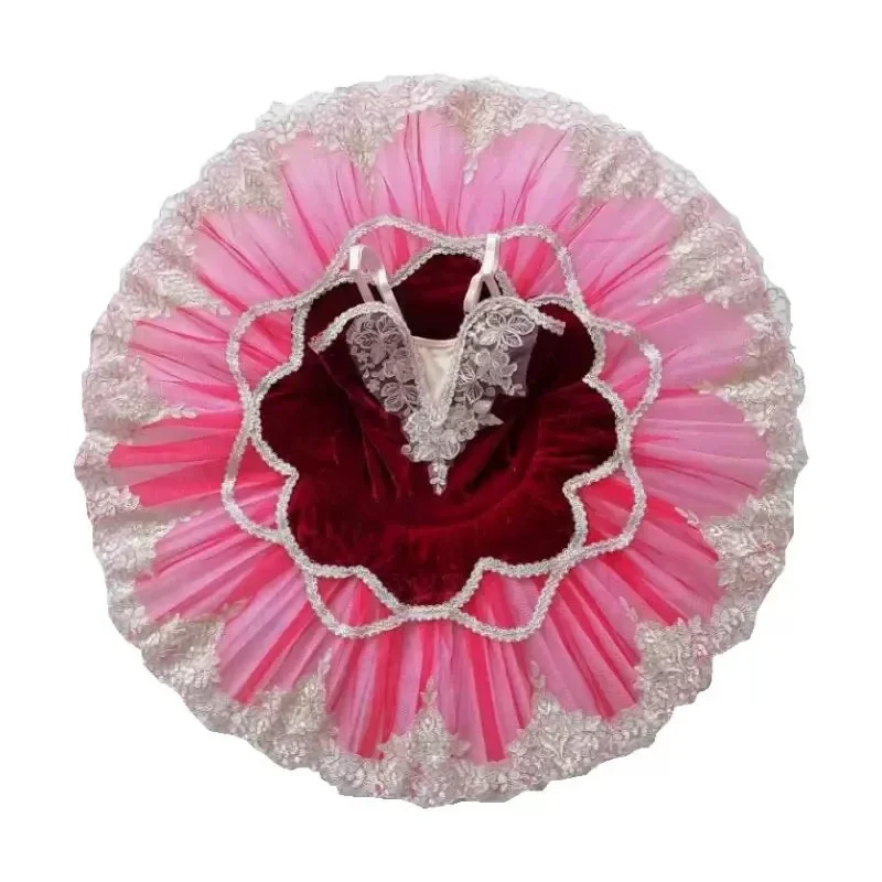 Bambini adulto Tutu professionale vestito da balletto classica Ballerina balletto Costume da ballo Pancake piatto Tutu partito donne ragazze vestito