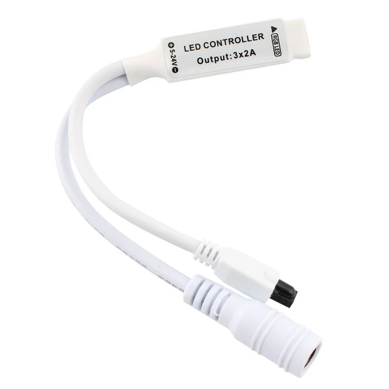 Controlador LED RGB DC 5V 12V Mini 24key IR Control remoto tira de luz LED atenuador para controlador de lámpara RGB 5050 5630