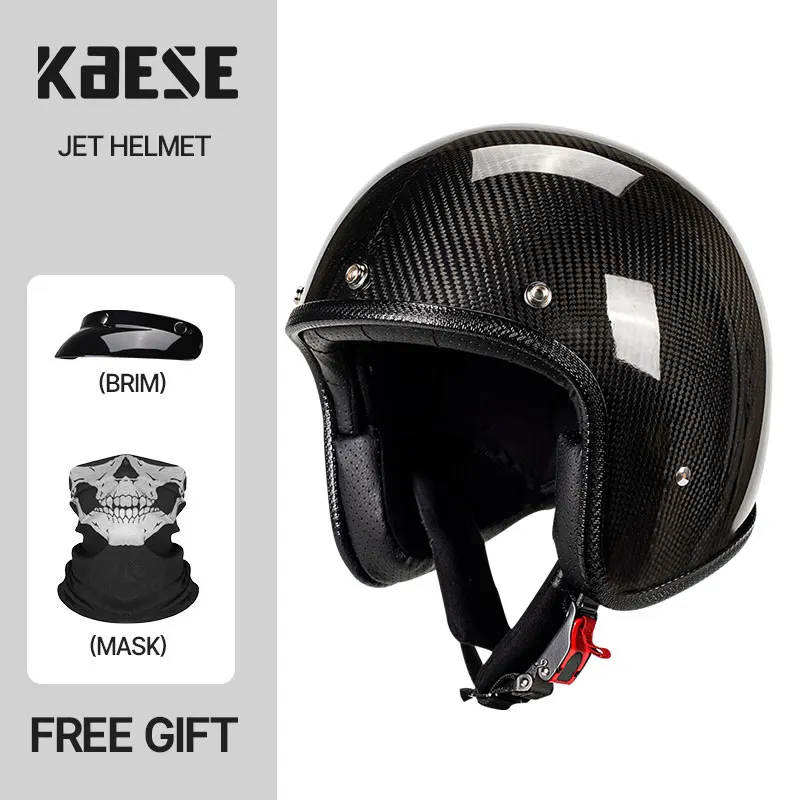 

Carbon Fiber12k DOT ECE Certified Open Face Motobike Riding Casque Electric Moto Helmet Adult Casco Moto Motorcycle Equipment