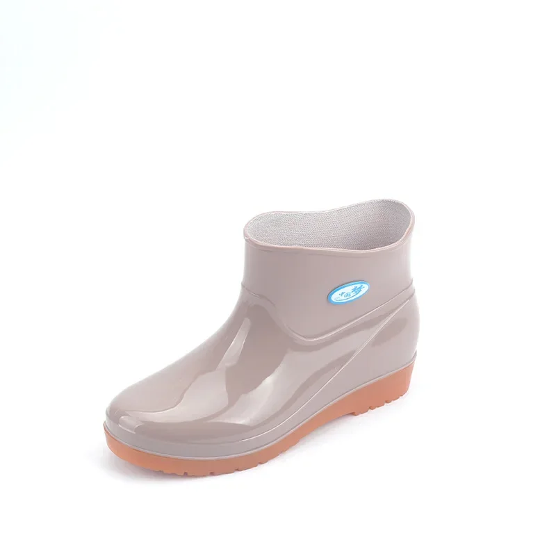 Bottes de Pluie Imperméables en Peluche pour Femme, Chaussures Chaudes et Décontractées en Caoutchouc, Rouge, à la Mode, Automne Hiver 2024