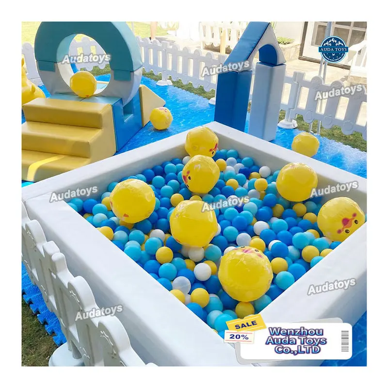 Ocean Blue Toddler Soft Play Equipment Set 1 Year Warranty Indoor/Outdoor Use Shopping Malls Playgrounds