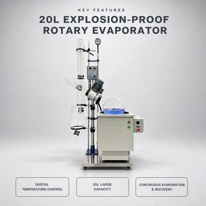 Water oil dual-purpose rotary evaporator 5L rotary flask electric steam power vacuum distillation purification core motor
