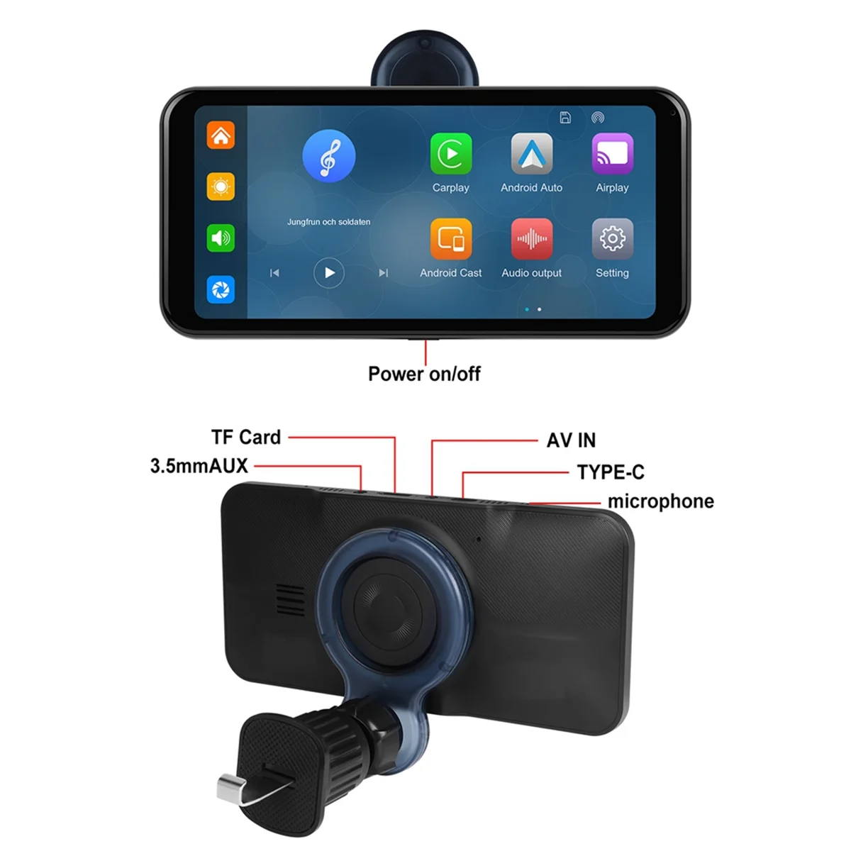 Pop 6.25In Screen MP5 Player Portable Bluetooth Car Radio Wirele Super Hot Timedia -with Camera