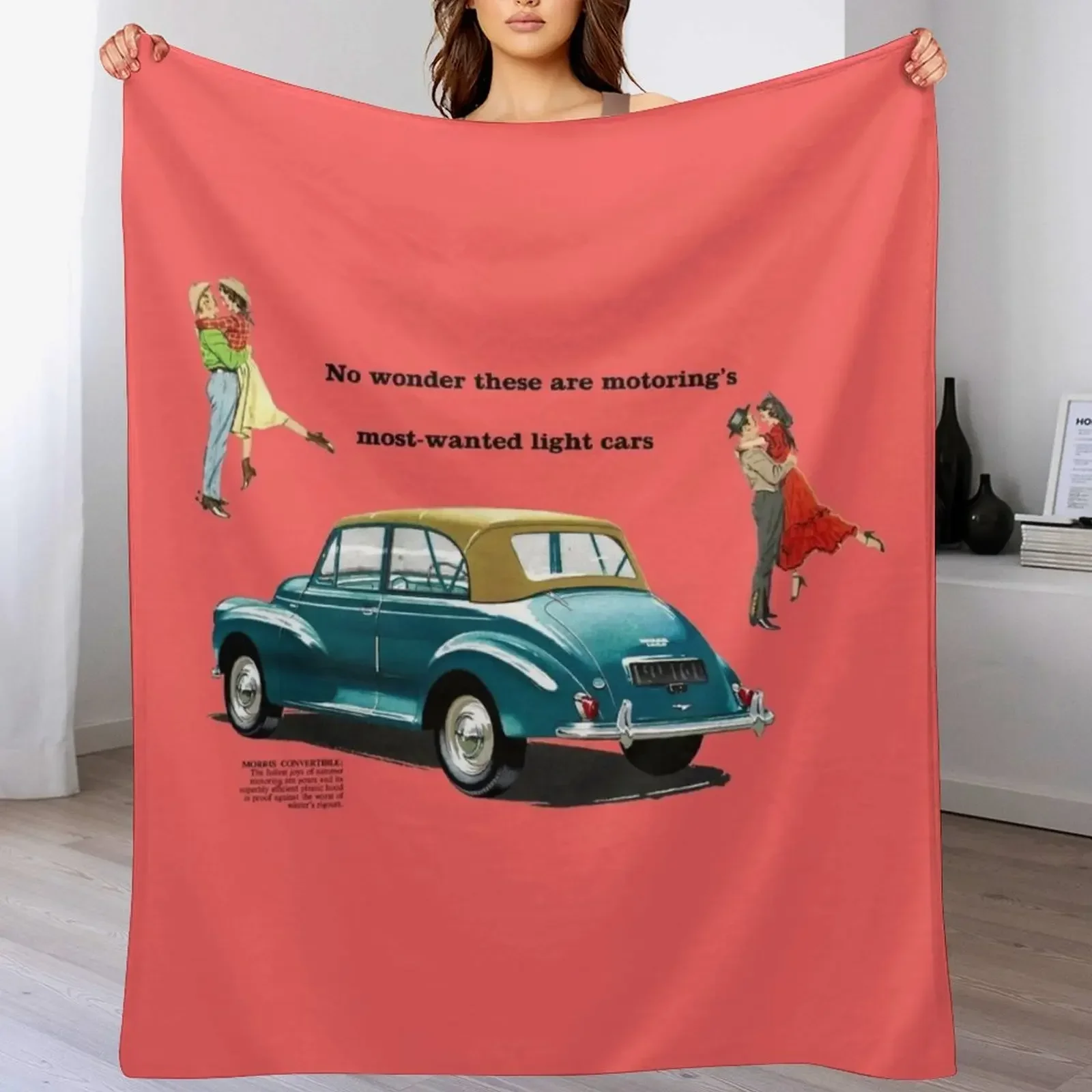 MORRIS MINOR CONVERTIBLE - BROCHURE Throw Blanket for sofa Hair Decorative Sofas Blankets