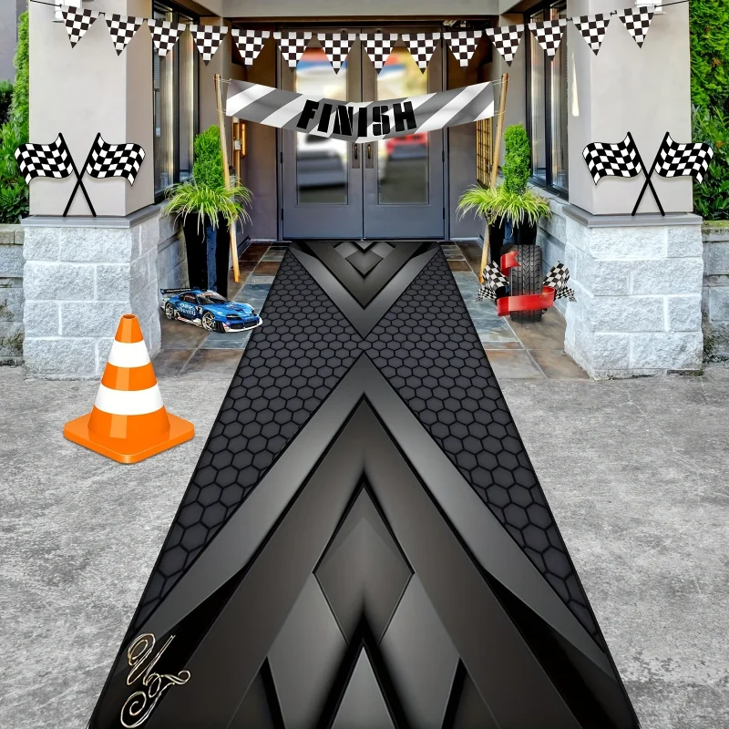 VIKAMA Schwarze Sport-Vitalitäts-Motorradmatte Moderne Heim- & Garagendekoration Langlebige Gummimatte für Biker