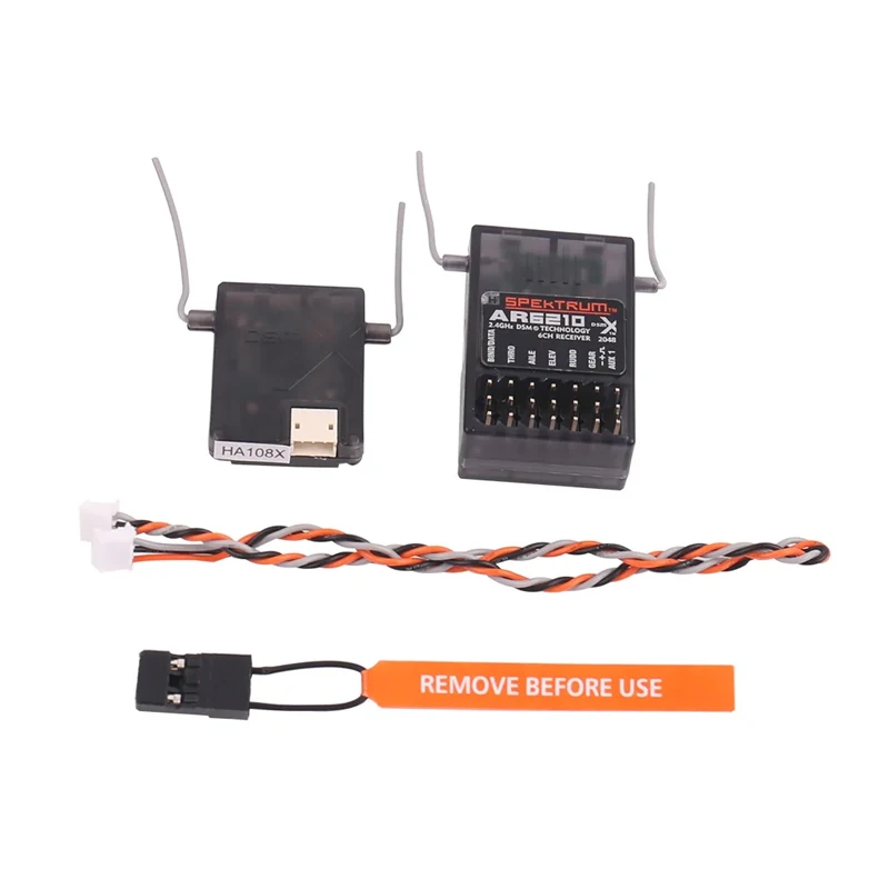 DSMX DSM2 AR6210 6CH 2.4GHz Receiver with Satellite RX for Spektrum DX6 DX6e DX6i DX7 DX8 DX9 RC Transmitter JR X6R Radio Drone