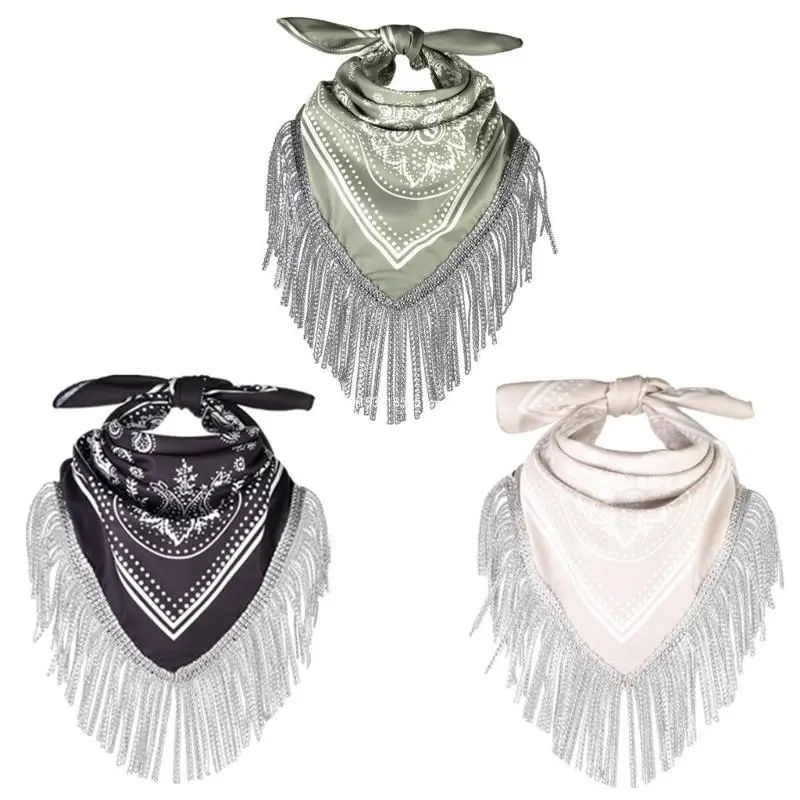 Bachelorette Bandanas Top Cowgirl Bandanas Rhinestones Fringe Scarf Neckerchief Dropship