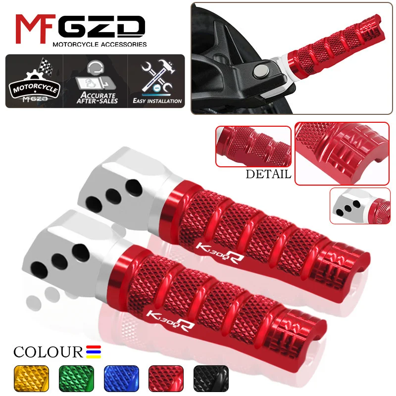 

Motorcycle Accessories Rear Passenger Foot Peg Rear Footrests Pedals For K1300R K1300S 2009-2013 2014 2015