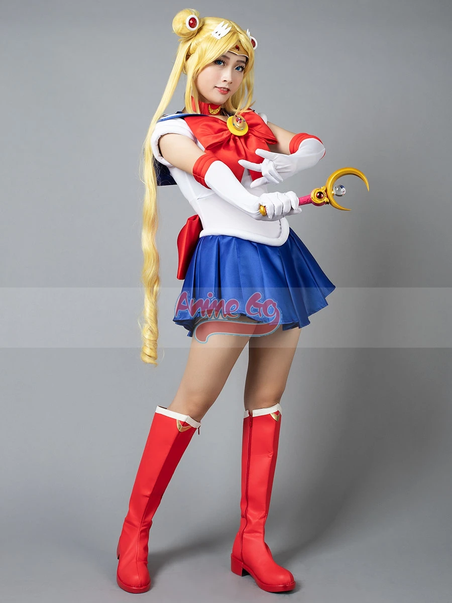 Anime Sailor Tsukino Usagi Serena Cosplay Costume Dress Kids Adults Uniform mp000139