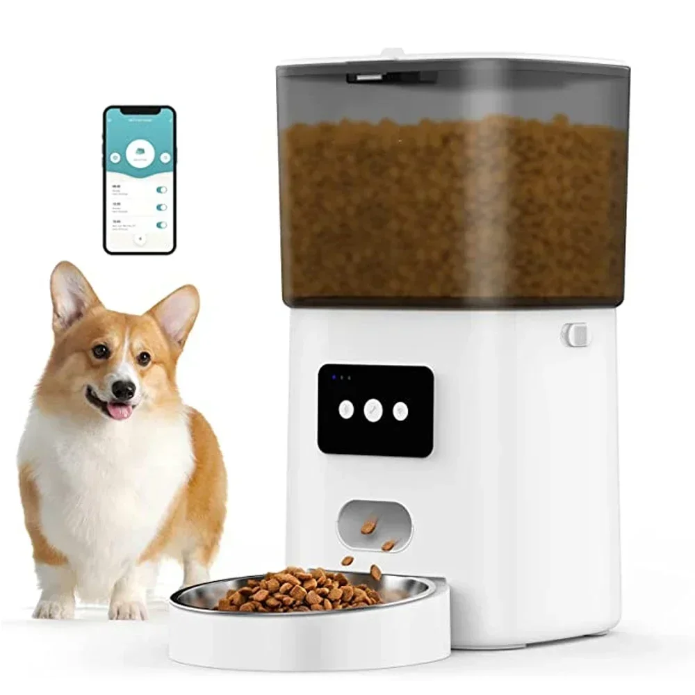 6L Feeder Timing Smart Automatic Pet Feeder For Cat Dogs WiFi Intelligent Dry Food Dispenser Voice Recorde Bowl with App Control