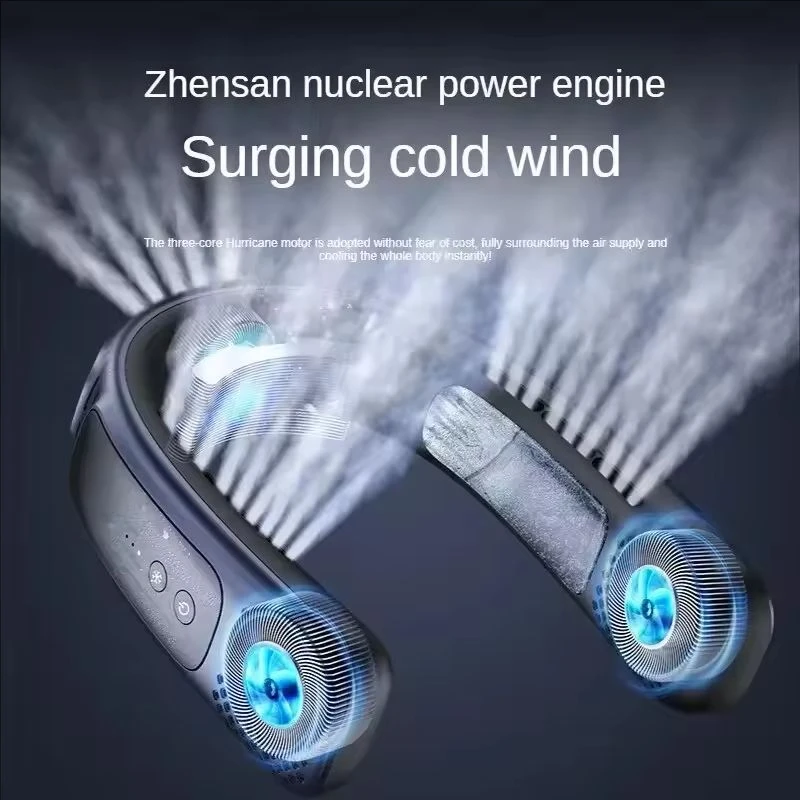 

Portable Neck Fan, Hands Free Bladeless Fan, Battery Powered Wearable Personal Fan, Bladeless, Rechargeable, Headphone