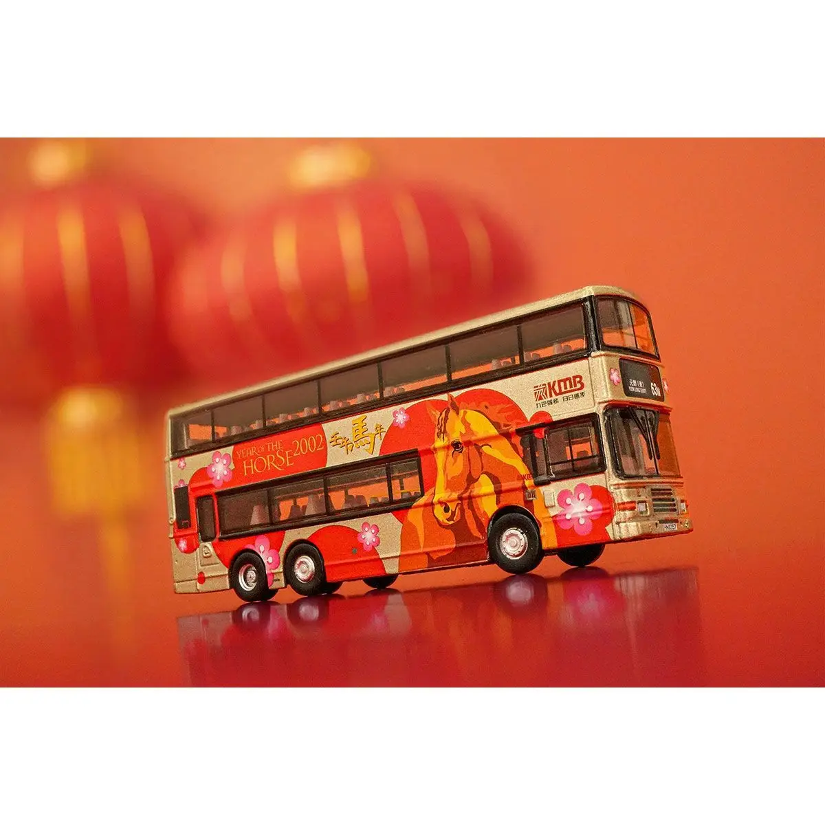 

Миниатюрная модель автобуса KMB Hong Kong Zodiac Bus 1:110, двухэтажный автобус, литая под давлением модель из сплава, коллекционный подарок