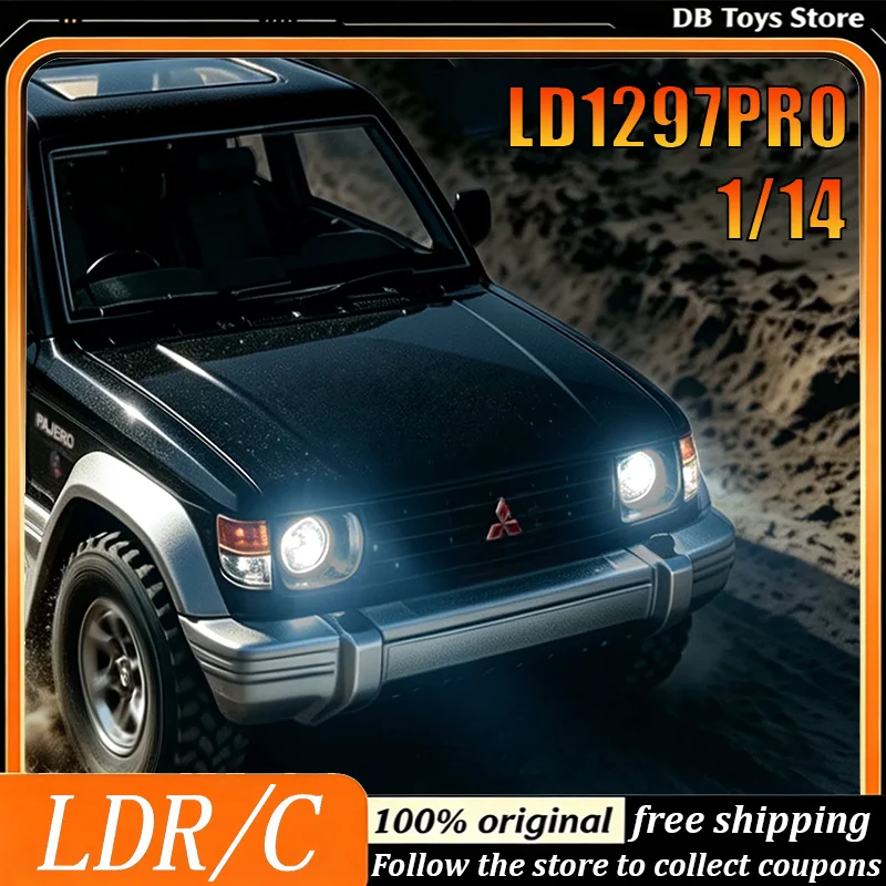 LDRC LD1297PRO RC Crawler 1/14 Scale 4WD 2.4G Mitsubishi Pajero Brushless Version Off‑Road Car Christmas and Halloween Gifts
