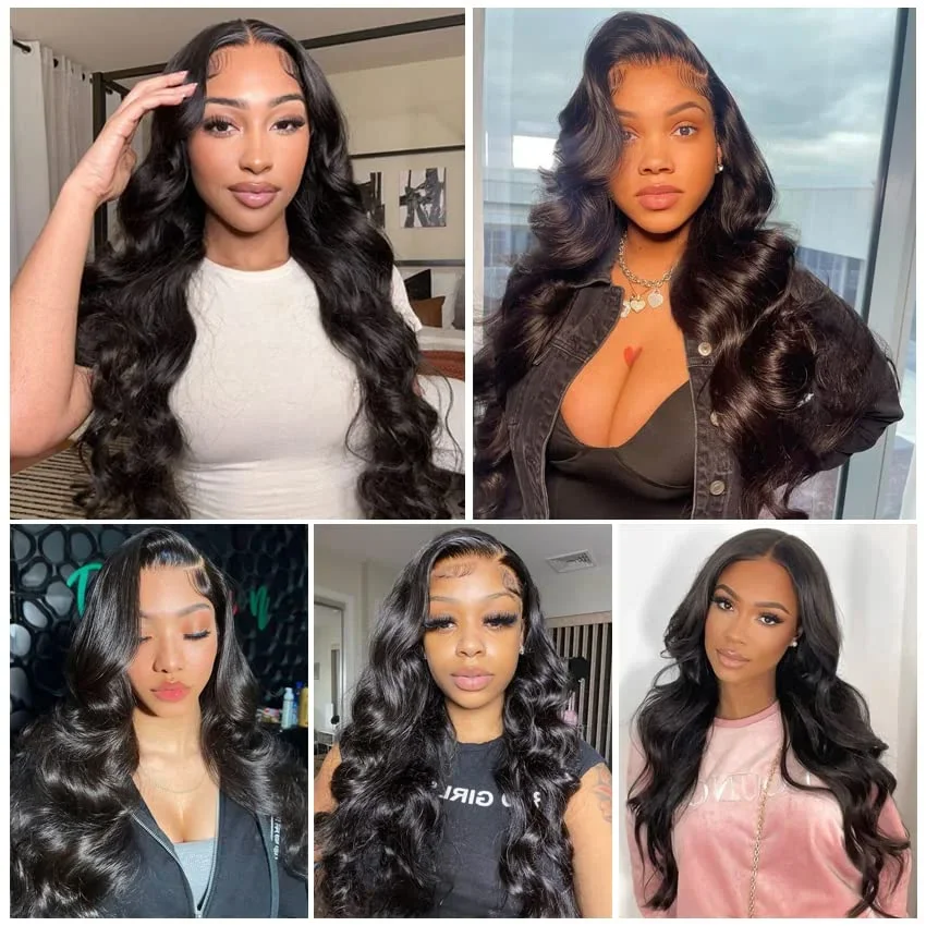 13x4 Body Wave HD Lace Frontal Wig Human Hair Brazilian 13x4 Transparent Lace Frontal Body Wave 4x4 Glueless Wigs for Women