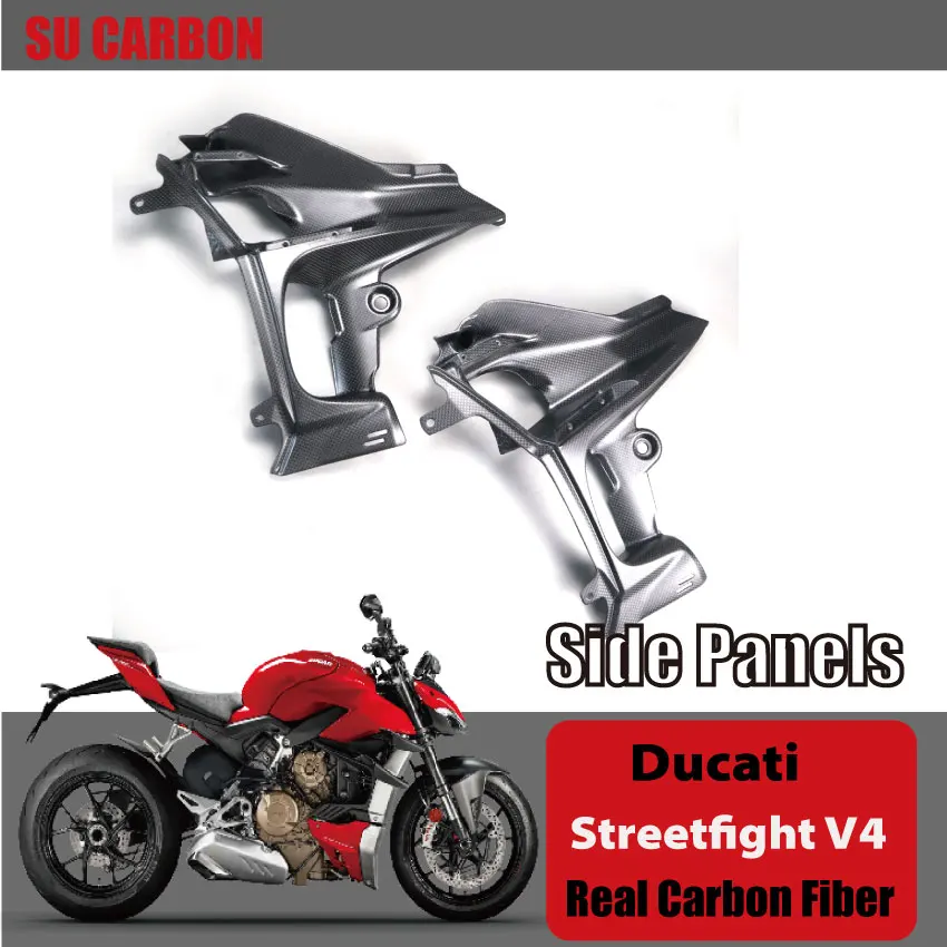 

100% натуральное углеродное волокно для Ducati Streetfight V4 аксессуары для мотоциклов обтекатель с внутренними боковыми панелями