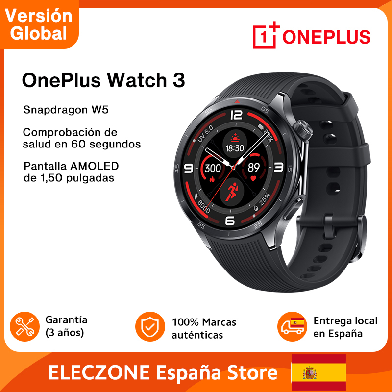 Global Version OnePlus Watch 3 Smart Watch 1.50inches LTPO AMOLED Display Snapdragon W5 Processor Dual Frequency GPS Wear OS