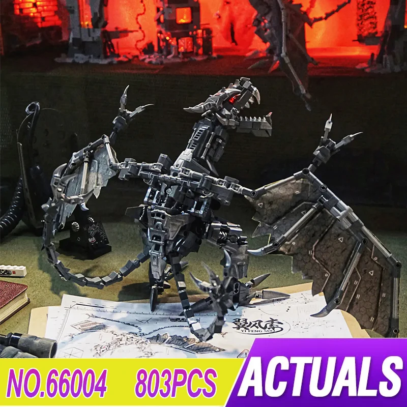 

QD66004 MOC Dinosaur fossils Pterosaur Model 803pcs Building Blocks Bricks Educational Puzzle Toy Birthday Gifts For Boy
