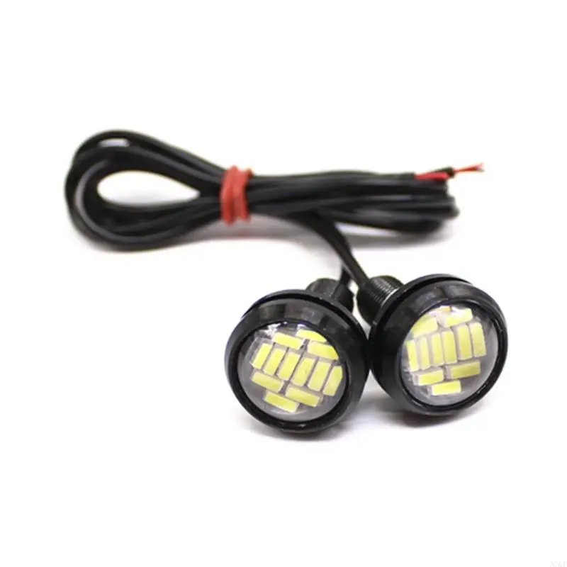 A70F Work Light Eagle Eye LED 23mm 4014 12SMD Led Moto Headlights Auto Bicycle-Driving Spot Fog Lamp Waterproof Headlamp 2pcs