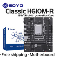 SOYO Classic H610M-R Motherboard M-ATX LGA 1700 Socket Support Intel 12th/13th/14th Generation Core CPU DDR4 SATA3.0 M.2 NVME