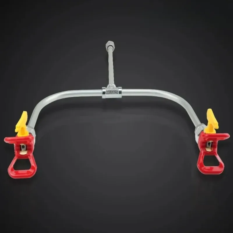 Airless หัวฉีดคู่หัวจิตรกรรม Airless Paint Spray Gun Extension Pole สําหรับ Sprayer