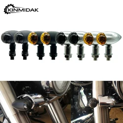 Motorcycle Bullet Turn Signals Indicators Blinker Lights Lamp Black Fit For Harley Cruiser Chopper Cafe Racer For Honda For Yama