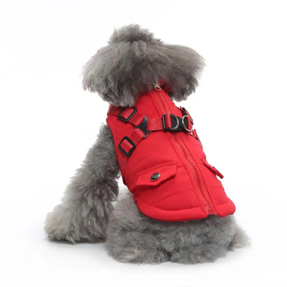 

Dog Winter Coat Reflective Dog Jacket Cozy Winter Dog Jackets with Harness Reflective Design for Small Medium Pets Soft Warm