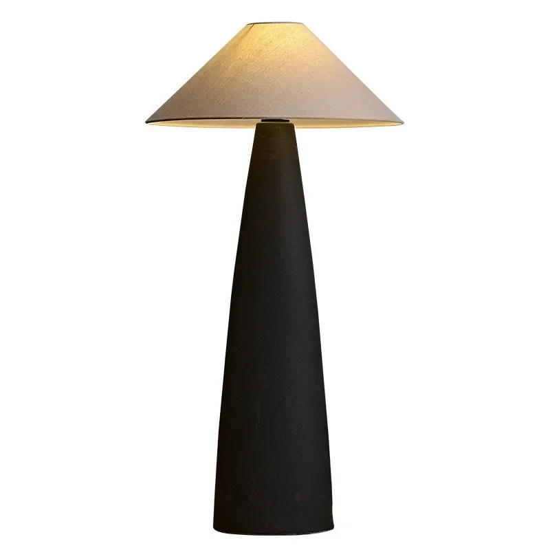 Designer wabi silent wind, floor lamp living room bedroom, hotel homestay decoration clay pot, retro creative art floor lamp
