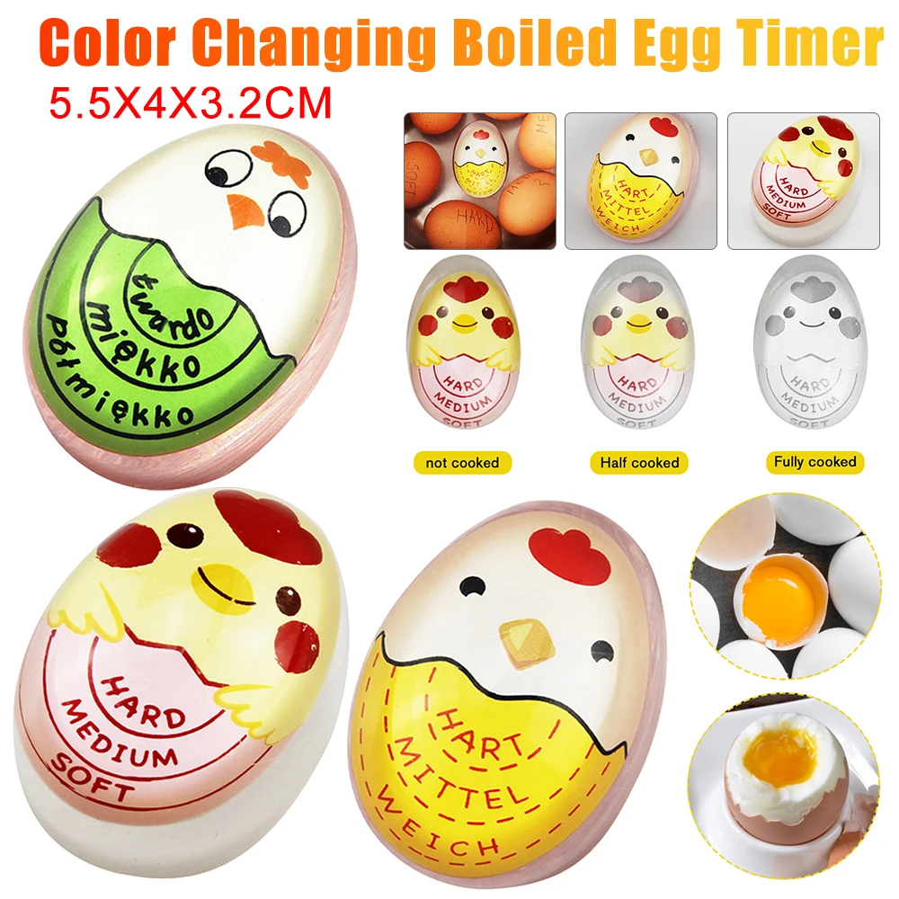 

Egg Timer Color Changing Yummy Soft Hard Boiled Eggs Cooking Timer Eggs Boiling Timer Alarm Tools Kitchen Electronic Gadgets