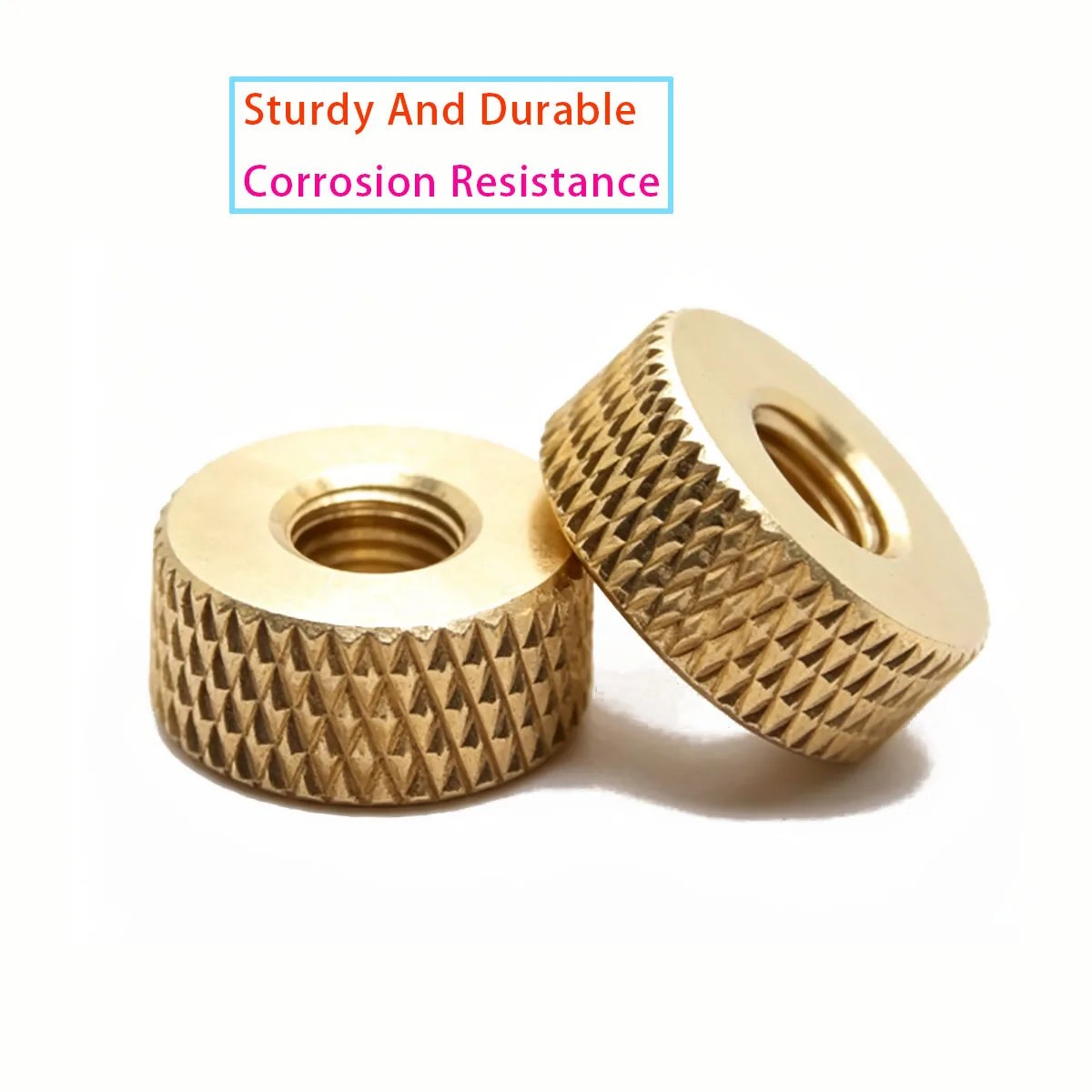 M3, M4, M5, M6, M8 Instrument Panel, Aviation Electronics, Brass Rolled Finger Nut, Non Slip Grip, Tool Free Fastener