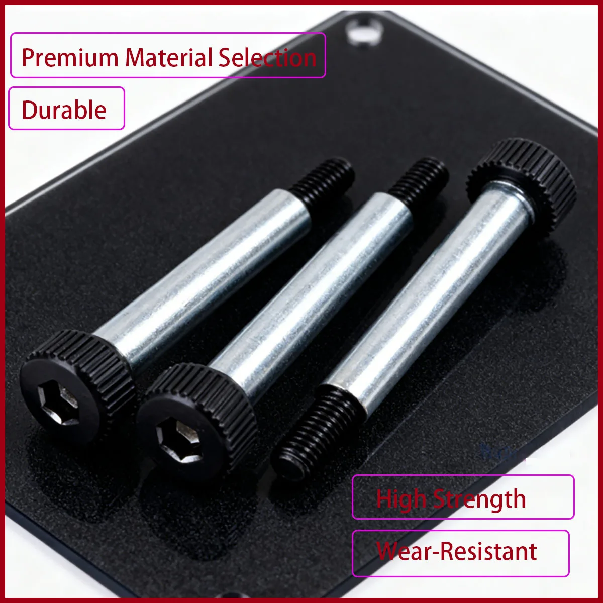 Precision Machined Industrial Fastener for Machinery, Equal Height Bolt - Shoulder Thread Hexagon Head Screw