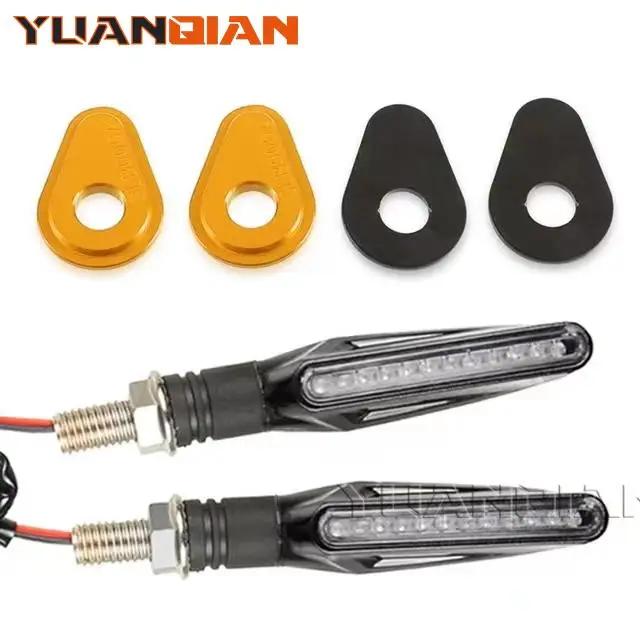 For YAMAHA MT10 MT07 MT-09 2014 2015 2016 2017 2018 LED Turn Signals indicator Motorcycle FRONT TURN SIGNAL Adapter MOUNT PLATES