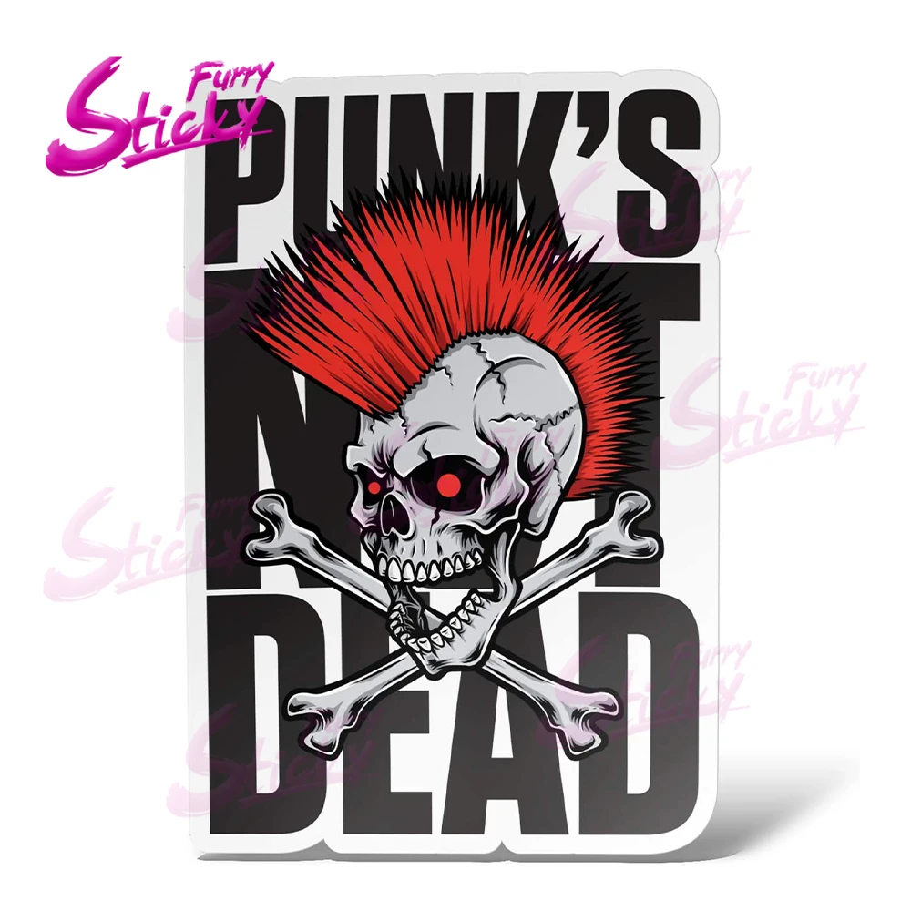 Furry Sticky Car Sticker for Punk Is Not Dead Badge Car Decal for Helmet Trunk Laptop Motorcycle Car Accessories - Image 4