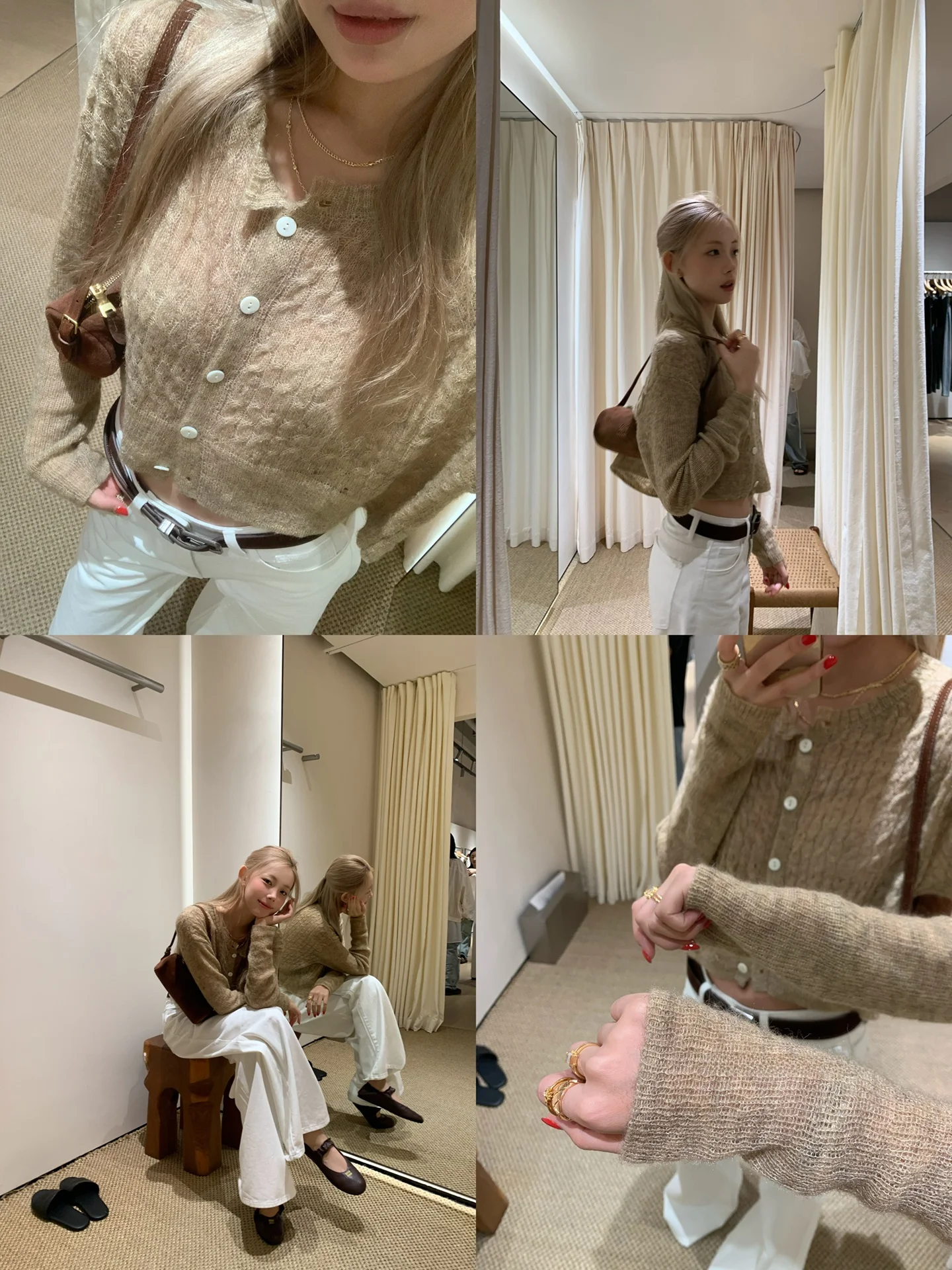 

Женский вязаный укороченный кардиган без рукавов с круглым вырезом, повседневный стиль, из полиэфирного волокна, с длинными рукавами, облегающий топ на весну 2026 года