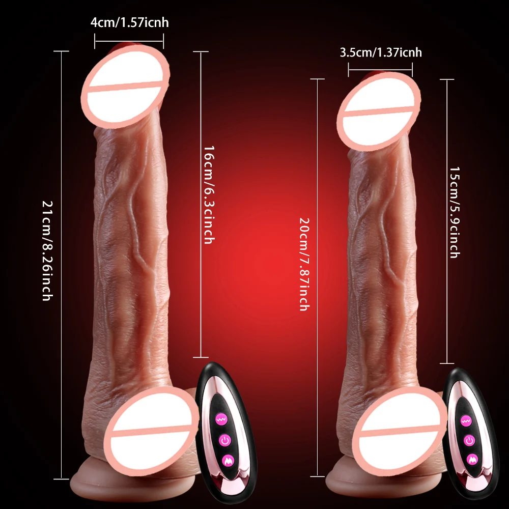 Realistic Dildo Telescopic Heating Vibrators Female Remote Control Large Penis Massager Masturbator Adult Sex Toys for Women