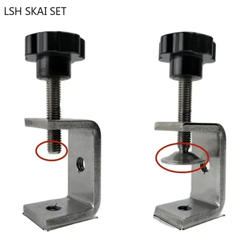 1PC Stainless Steel C Type Clamp Heavy Duty I-Beam Pipe Tube Clamp Cable Sling Fitting Carpentry DIY Woodworking Fixed Clip