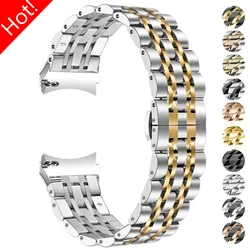 No Gaps Stainless Steel Strap For Samsung Galaxy Watch 6 Classic 43mm 47mm 6 5 4 40mm 44mm 5Pro 45mm Quick Fit Curved End Band