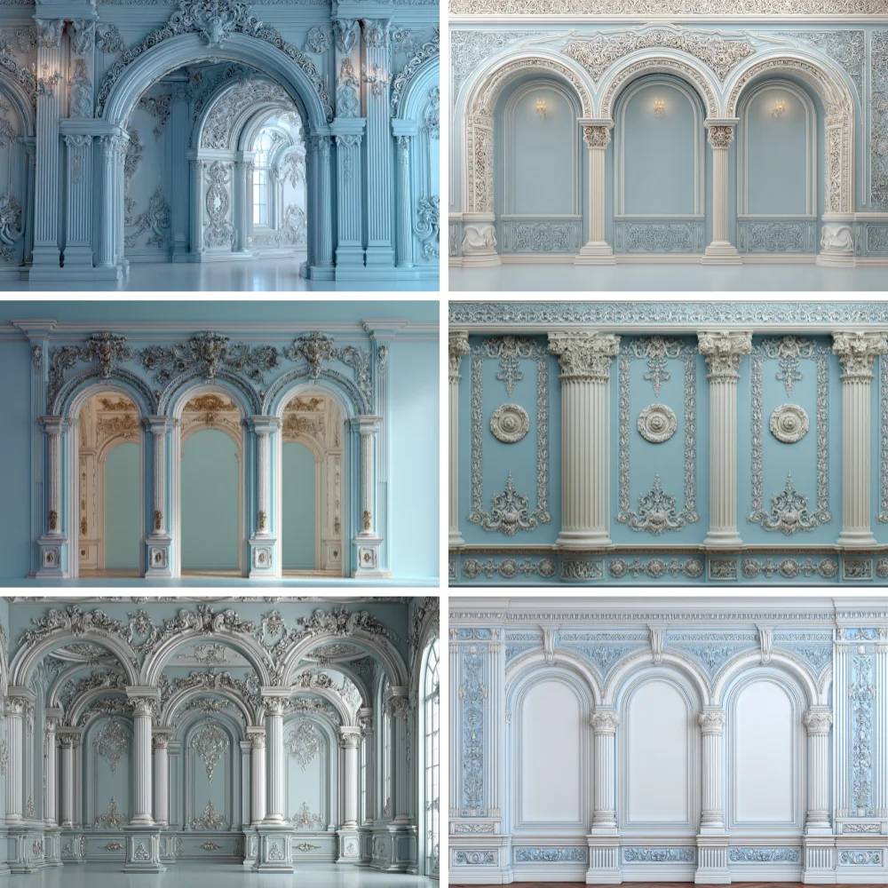 

Photography Background European Palace Retro Arches Texture Mural Decor Adult Wedding Maternity Portrait Backdrop Photo Studio