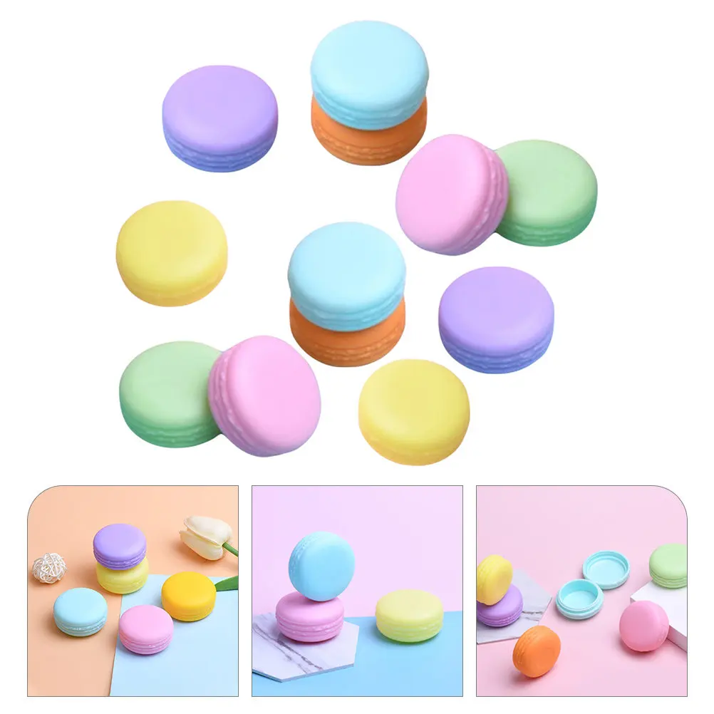 12Pcs Mini Macaron Container Premium PP Storage Box for Face Cream Lotion Moisturizer Travel Jewelry Pills Small Essentials - view 4