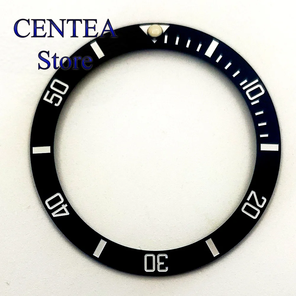 RICHUS-bisel de reloj de cerámica negra exterior, 38mm, ajuste de 40mm, piezas de caja de reloj automático