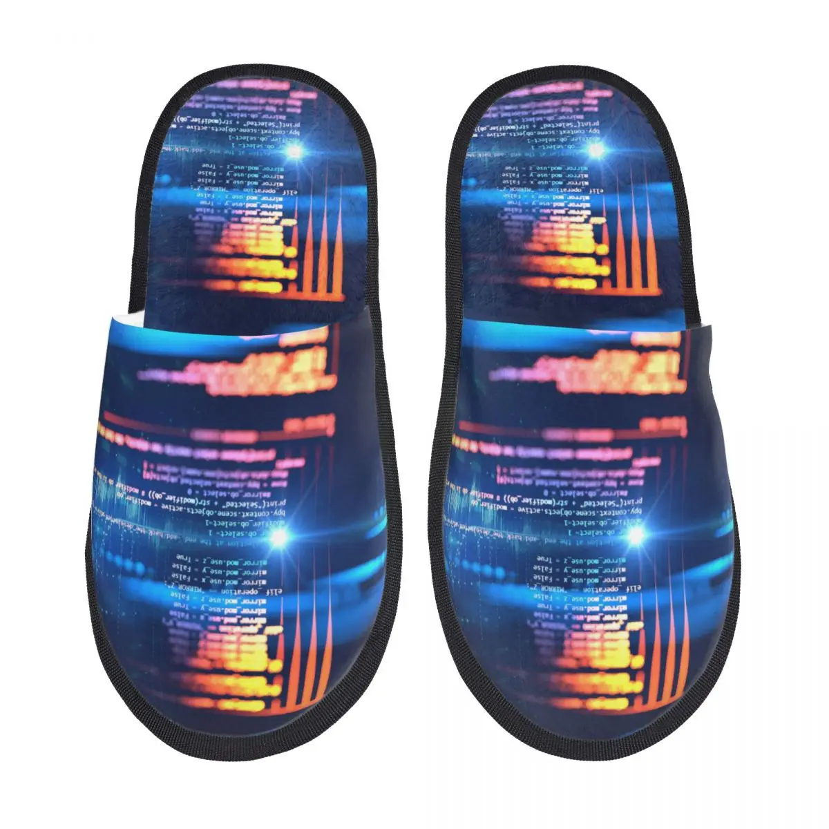 Echte Programma Programmeercode Mannen Vrouwen Harige Slippers Gezellig Thuis Slippers