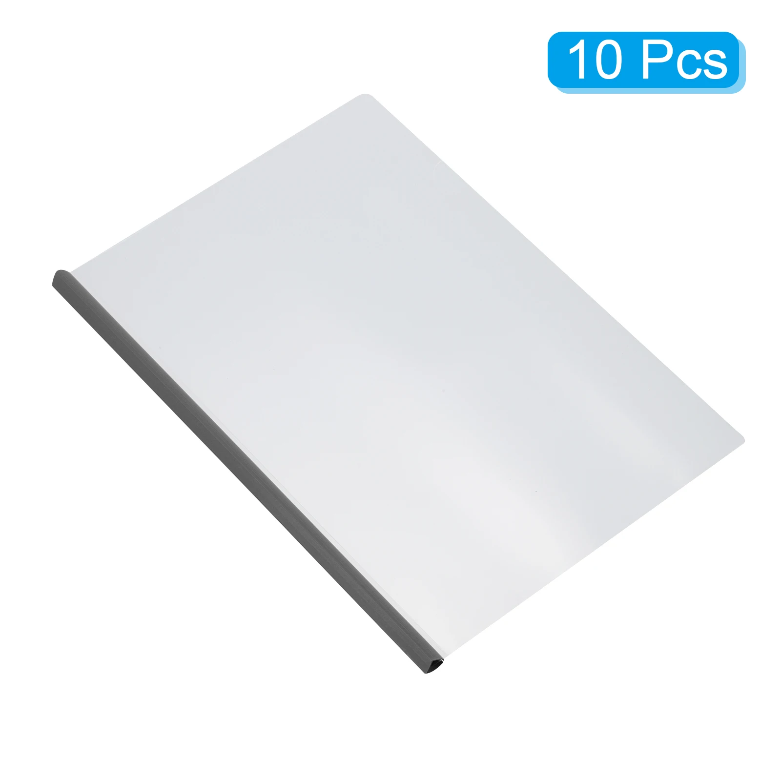 10 coperture trasparenti per report con barra scorrevole Copertine per curriculum con impugnatura scorrevole da 10 mm Cartella di presentazione A4 con capacità di 75 fogli per curriculum di file