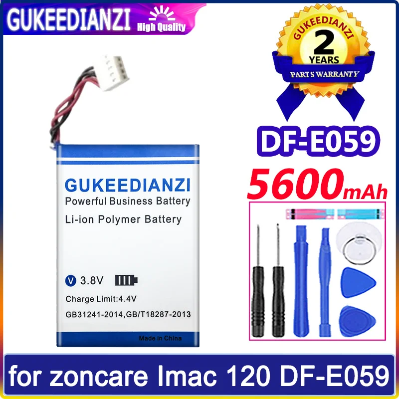 

GUKEEDIANZI Battery 5600mAh for zoncare Imac 120 DF-E059 ICR18650 14.8V Digital multi-channel electrocardiogram Batteries