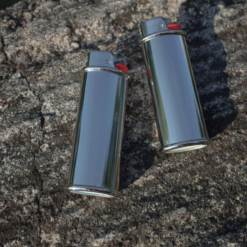 New Mirror Metal Lighter Case Cover Sleeve Holder for Bic Full Standard Size Lighters Type J6