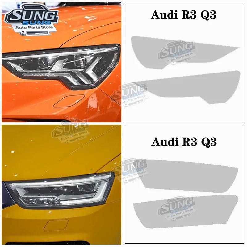 

Для Audi Q3 RSQ3 2012-наст. время, Sportback 2020: Аксессуары, 2 шт. Защитная пленка для фар автомобиля, прозрачная черная наклейка из ТПУ